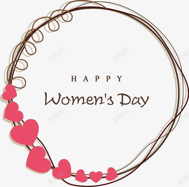妇女节元素png免抠素材_88icon https://88icon.com 38 三八妇女节 妇女节 妇女节元素 妇女节艺术字 爱心 美丽女人节 花环