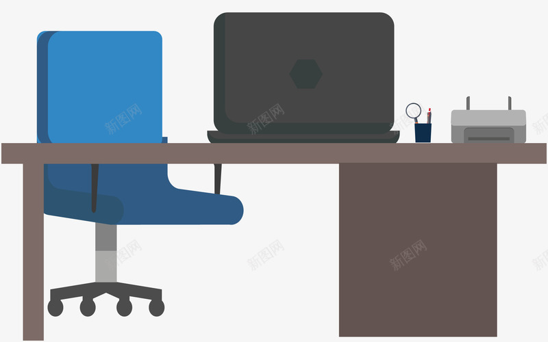 商务办公桌椅元素矢量图ai免抠素材_88icon https://88icon.com 办公室 办公家具 办公桌椅 商务办公 电脑椅子 矢量办公 矢量图