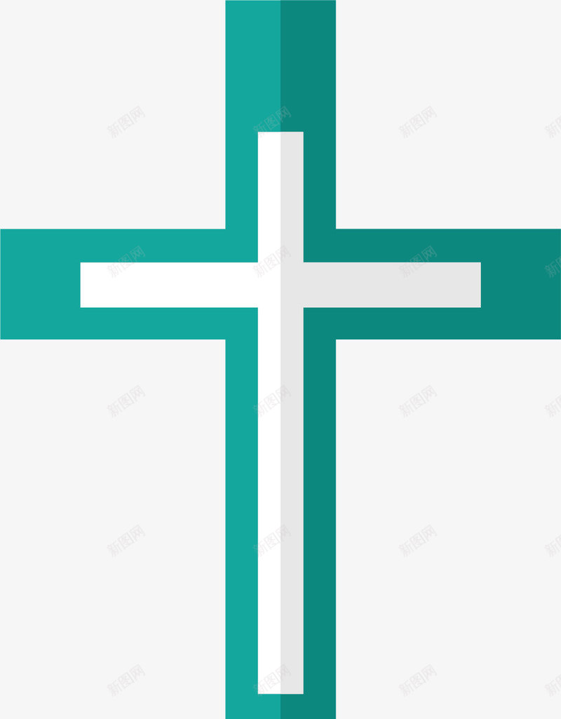 镂空湖蓝色十字架矢量图ai免抠素材_88icon https://88icon.com 十字架 卡通十字架 卡通风格 宗教十字架矢量 湖蓝色 镂空 镂空十字架 矢量图