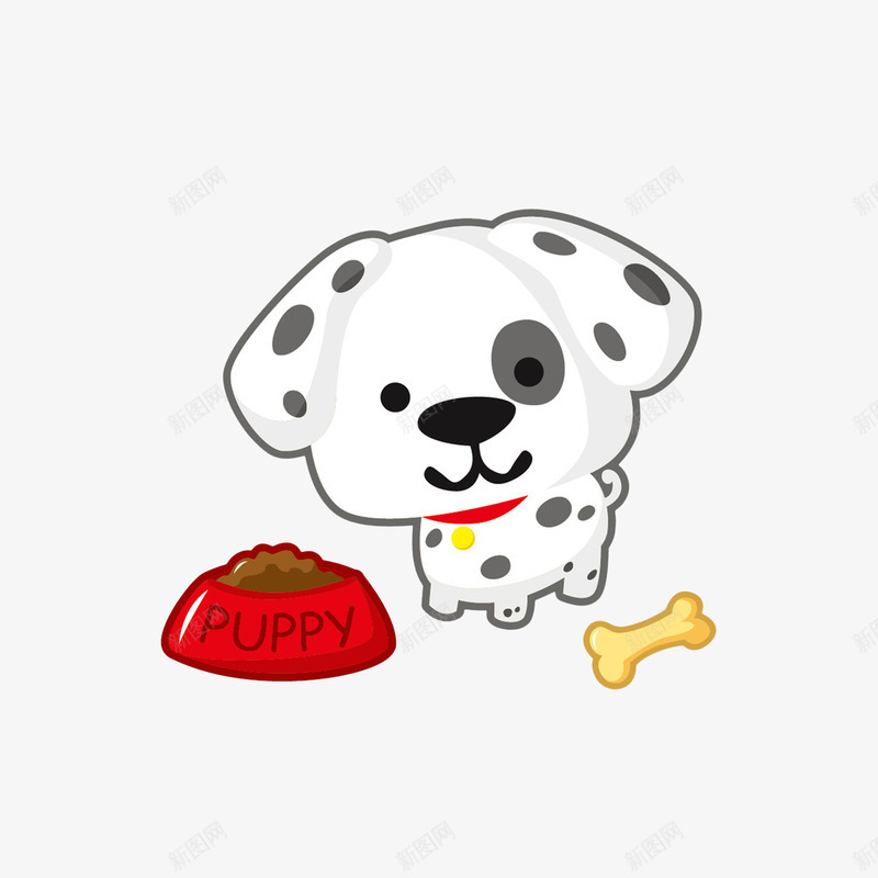 卡通有狗粮和骨头吃的斑点小狗素png免抠素材_88icon https://88icon.com 一盘狗粮 卡通有狗粮和骨头吃的斑点小狗素材免费下载 卡通骨头 斑点小狗 狗吃东西 狗骨头