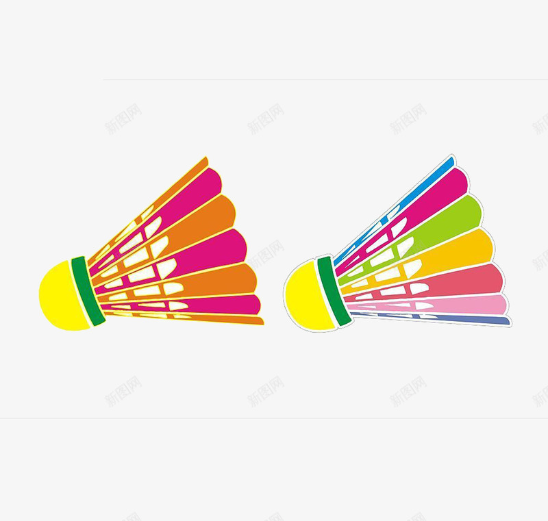 运动风七彩羽毛球png免抠素材_88icon https://88icon.com 卡通 可爱 看球赛 羽毛球 运动