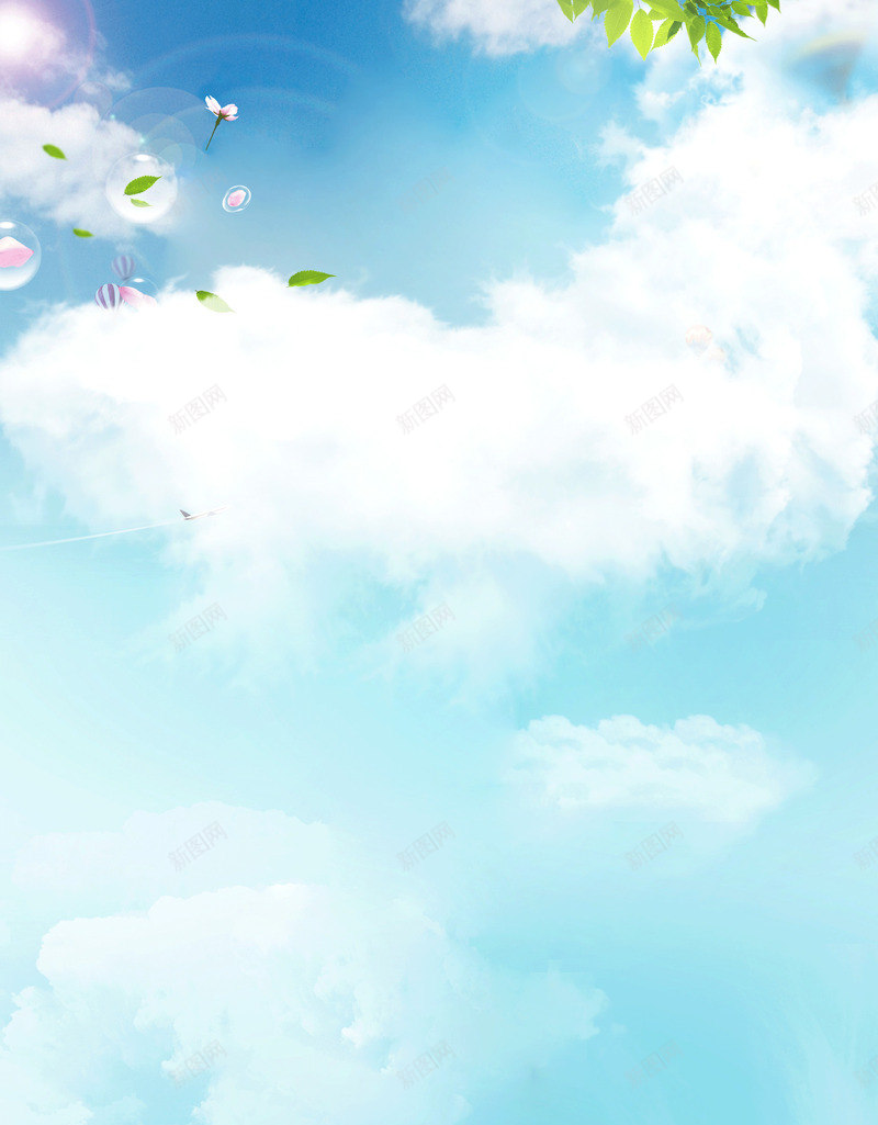 蓝天背景png免抠素材_88icon https://88icon.com 清新 白云 蓝天 蓝天详情页背景