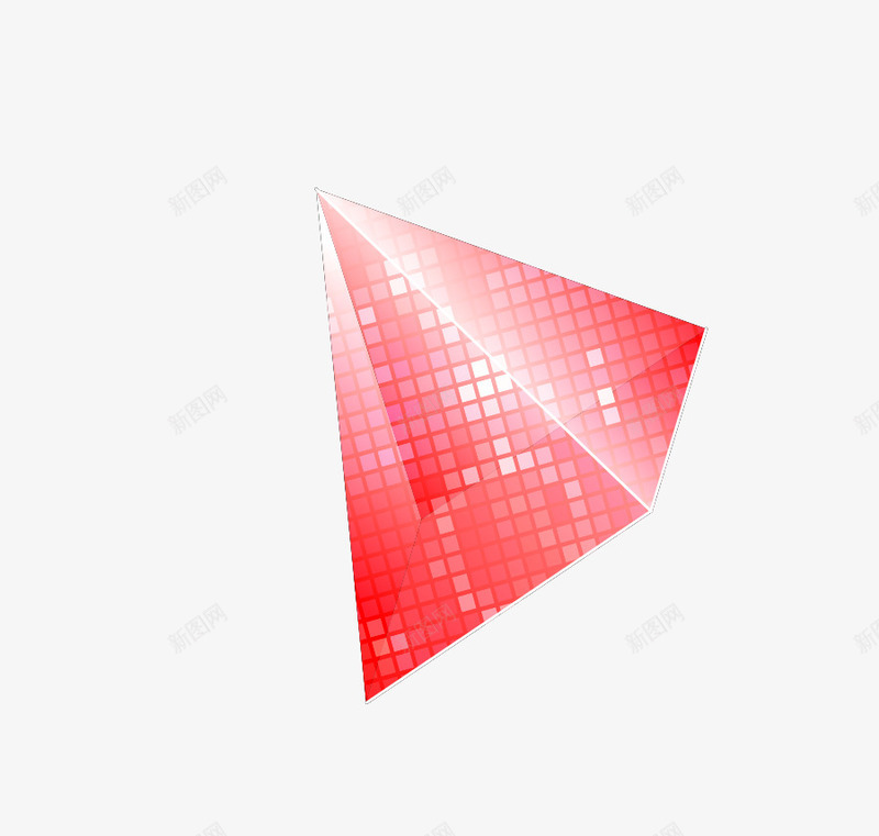 水晶立方体半透明红色六棱柱png免抠素材_88icon https://88icon.com 半透明 水晶 立方体