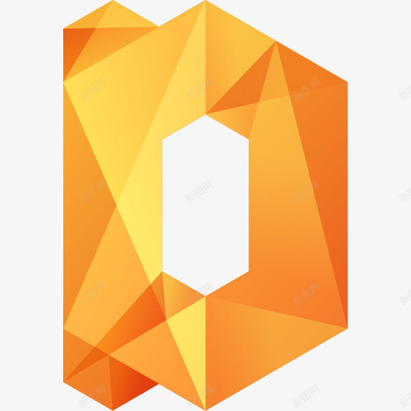 几何拼接字母Dpng免抠素材_88icon https://88icon.com D 几何拼接 创意 字母 折纸 黄色钻石