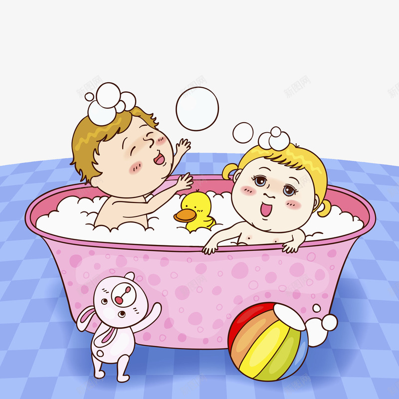 澡盆里的2个小孩png免抠素材_88icon https://88icon.com am 冲凉 冲洗 冲澡 婴儿 小孩 擦洗 沐浴 洗沐 洗浴 洗澡 洗白白 澡盆