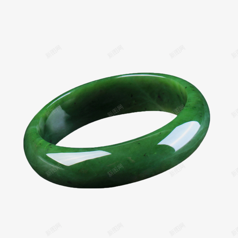 手镯png免抠素材_88icon https://88icon.com 和田玉 手镯 有光泽 绿色