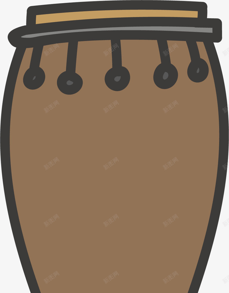 棕色的水缸矢量图ai免抠素材_88icon https://88icon.com 储水 卡通 图形 图案 棕色 椭圆形 水缸 矢量图