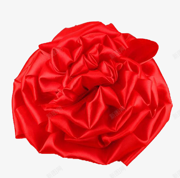 红绸大红花png免抠素材_88icon https://88icon.com 中国传统 剪彩花球 喜庆节日 大红绸花 大红色 红绸花
