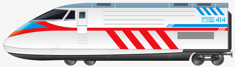 手绘高铁png免抠素材_88icon https://88icon.com 交通工具 和谐号 火车头 高铁 高铁头