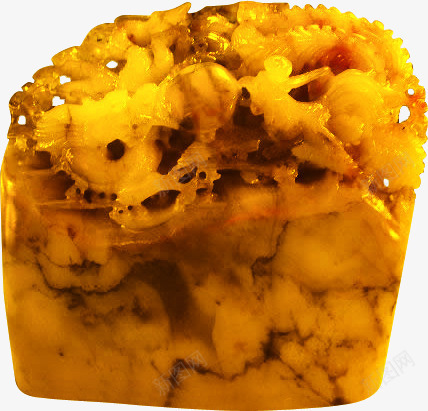 黄色玉石雕刻印章装饰png免抠素材_88icon https://88icon.com 印章 玉石 装饰 雕刻 黄色