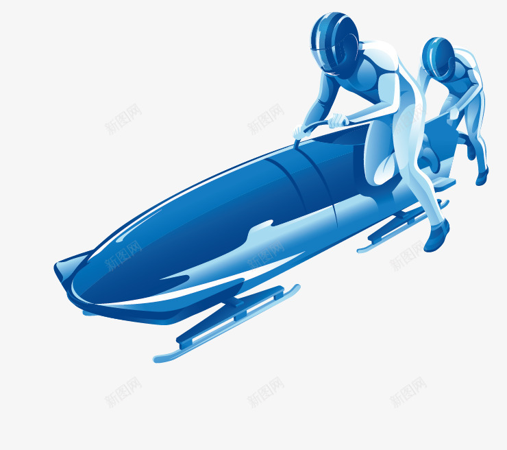 双人雪橇矢量图ai免抠素材_88icon https://88icon.com 体育项目 体能比赛 双人雪橇 奥林匹克比赛 比赛项目 滑雪 矢量图