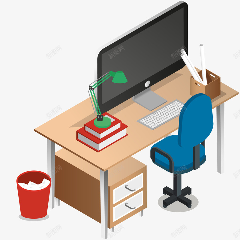 商务办公桌椅元素矢量图ai免抠素材_88icon https://88icon.com 办公 办公室摆设 商务办公 失恋办公桌椅 桌椅 电脑椅子 矢量图