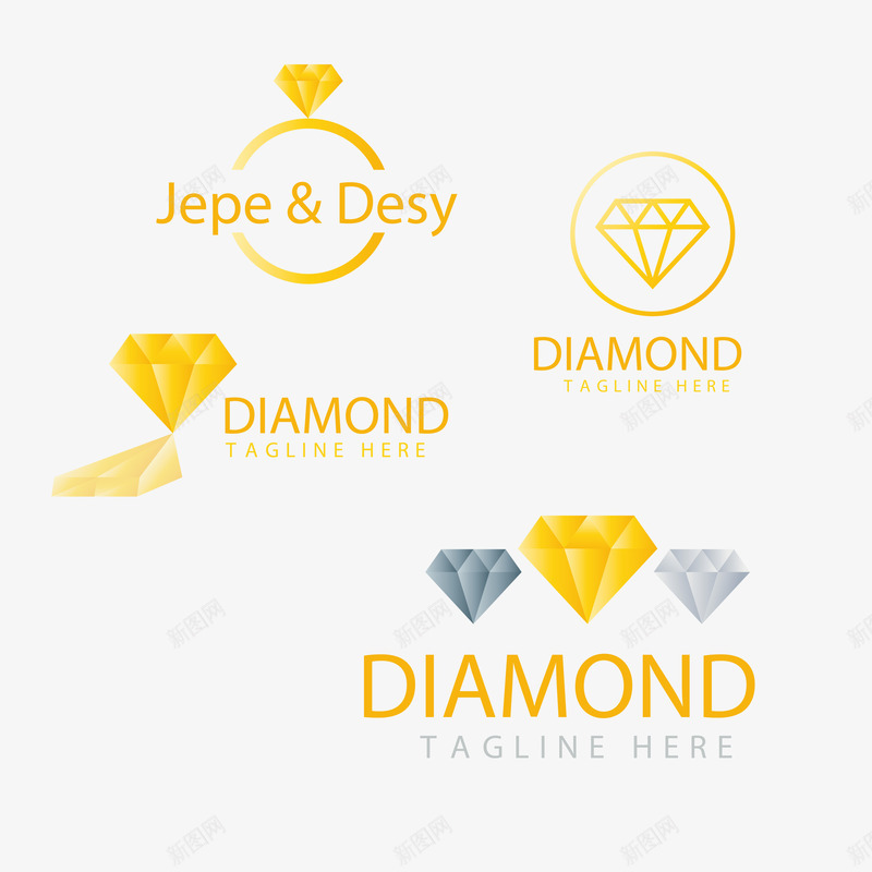 高贵金色钻石标志png免抠素材_88icon https://88icon.com 奢侈品 简约设计 钻石 钻石标志 高贵