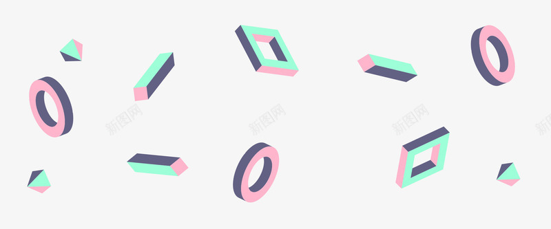 立体几何涂png免抠素材_88icon https://88icon.com 三角 几何 动感 抽象 框 炫彩 立体 线条