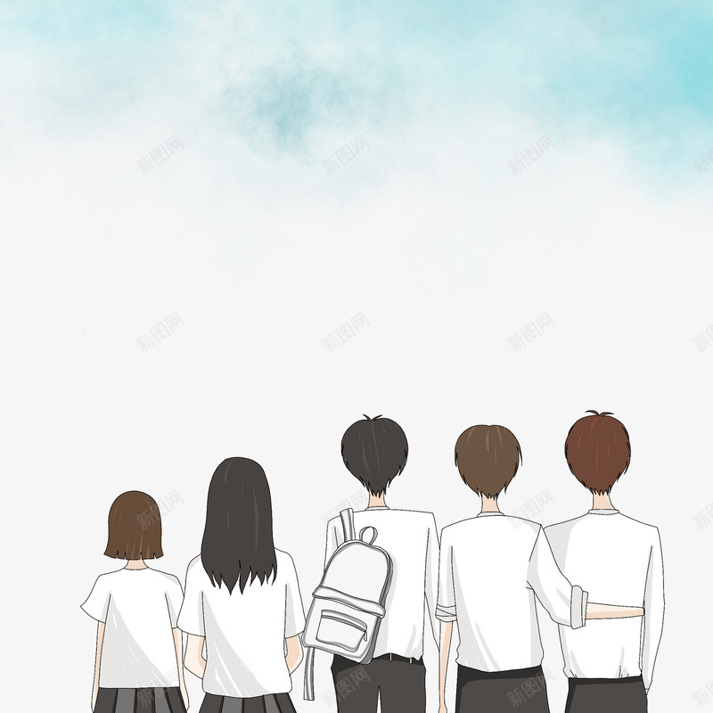 毕业季青春不散场学生背影psd免抠素材_88icon https://88icon.com 学生 我们有信仰 毕业季 毕业贺卡 背影 边框 青年有信仰 青春不散场
