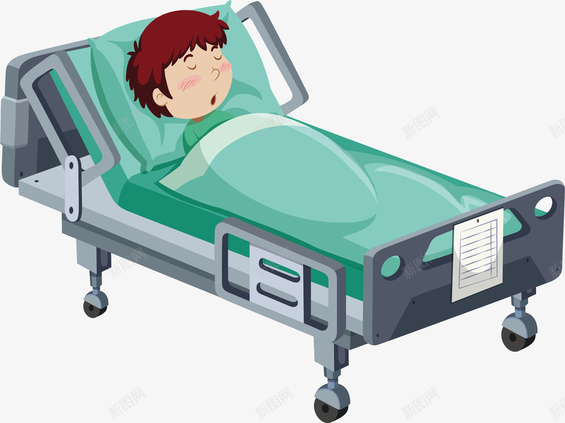 住院的男孩png免抠素材_88icon https://88icon.com 住院 出车祸 病人休息 矢量素材 重病