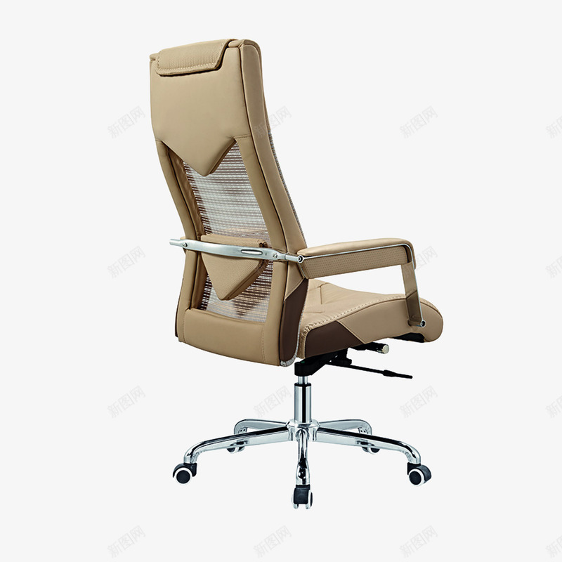 舒适的转椅png免抠素材_88icon https://88icon.com 办公室装修 带轮子 椅子背面 皮质 靠背