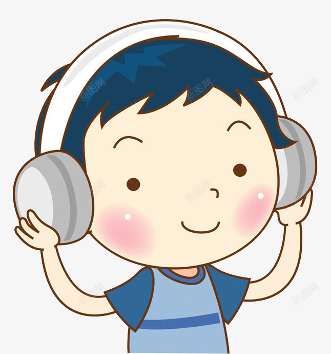 戴着耳机的男孩png免抠素材_88icon https://88icon.com 卡通 可爱的 帅气的 手绘 插图 男孩 耳机