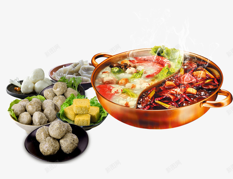 美味鸳鸯火锅png免抠素材_88icon https://88icon.com 免抠素材 四川火锅 火锅 牛丸 美味 豆腐 辣 鸳鸯火锅