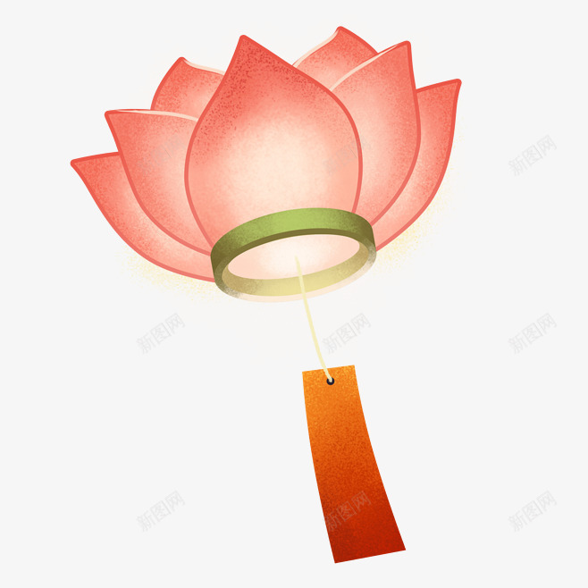 七夕的荷花灯png免抠素材_88icon https://88icon.com 七夕 情人节 手绘 手绘灯 灯 祭祀用灯 荷花灯