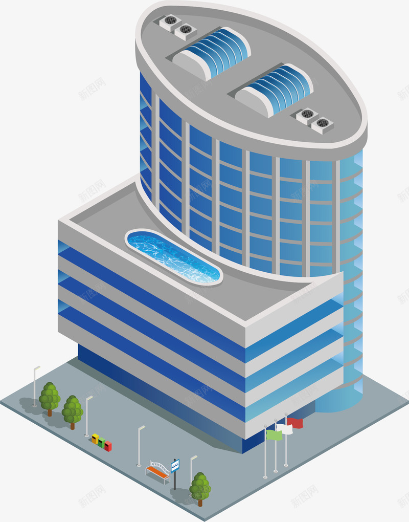 科技大楼png免抠素材_88icon https://88icon.com 卡通 圆形楼 大楼 科技 科技楼 科技楼房 科技楼梯