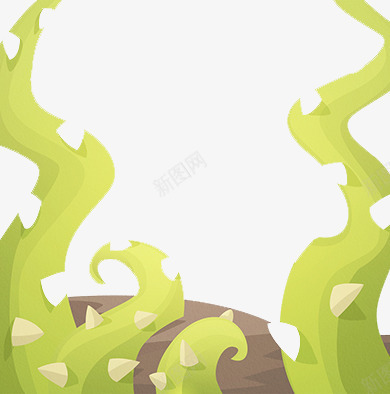 手绘卡通藻类图案png免抠素材_88icon https://88icon.com 手绘卡通图案 海底世界 藻类图案