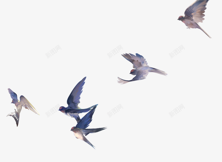 飞鸟png免抠素材_88icon https://88icon.com 古风 燕子 飞鸟 鸟群