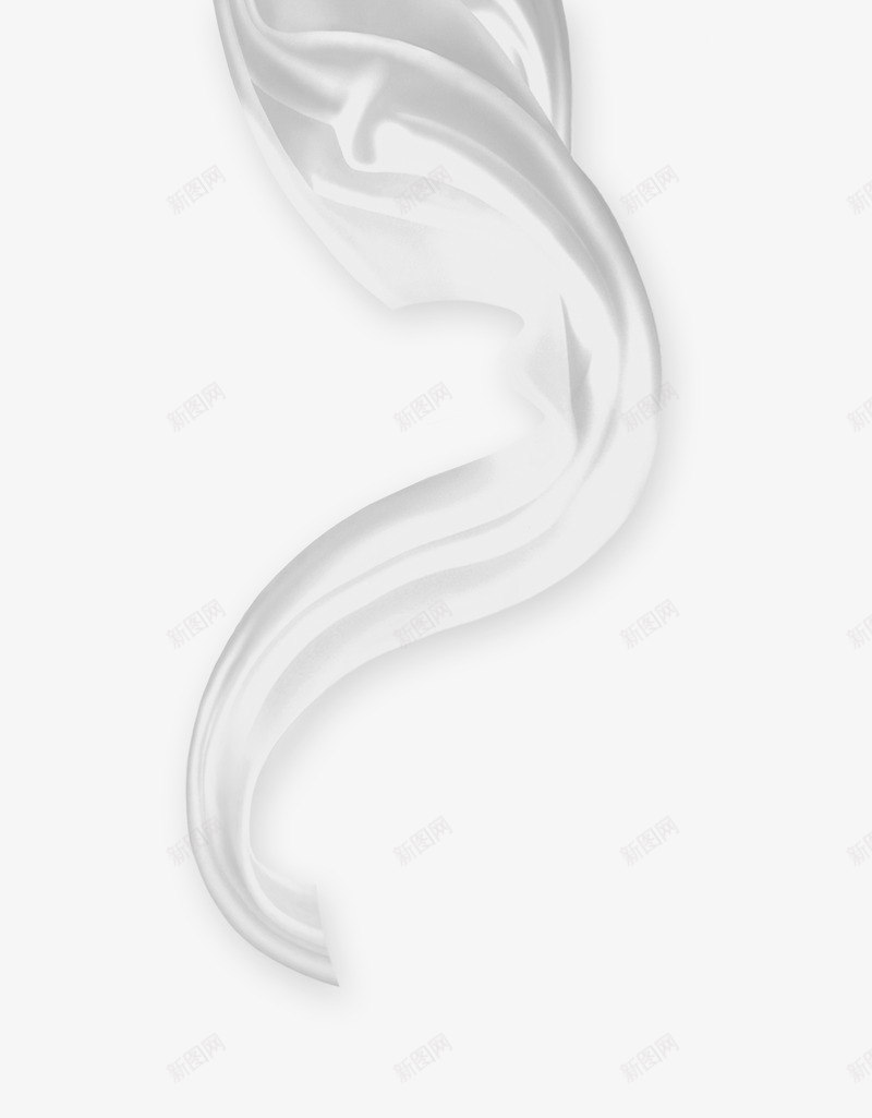 白色丝绸png免抠素材_88icon https://88icon.com 丝带 丝绸 白色丝绸
