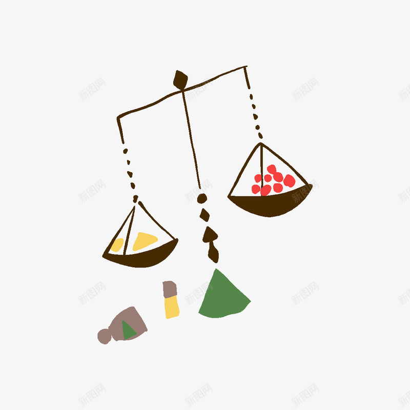天秤手绘png免抠素材_88icon https://88icon.com 一个 包含 哲学 手绘 简单