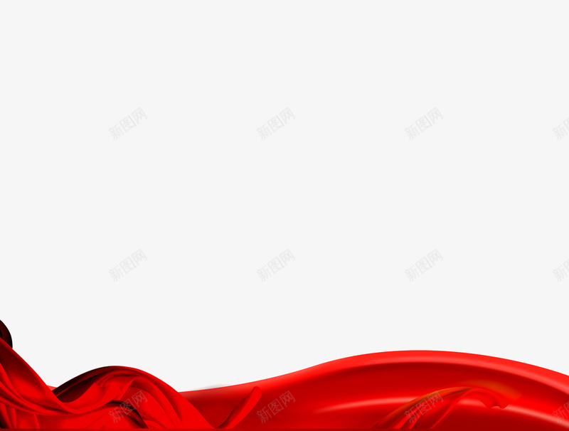 红绸带装饰png免抠素材_88icon https://88icon.com 喜庆 新图网 红绸带 设计元素 设计素材