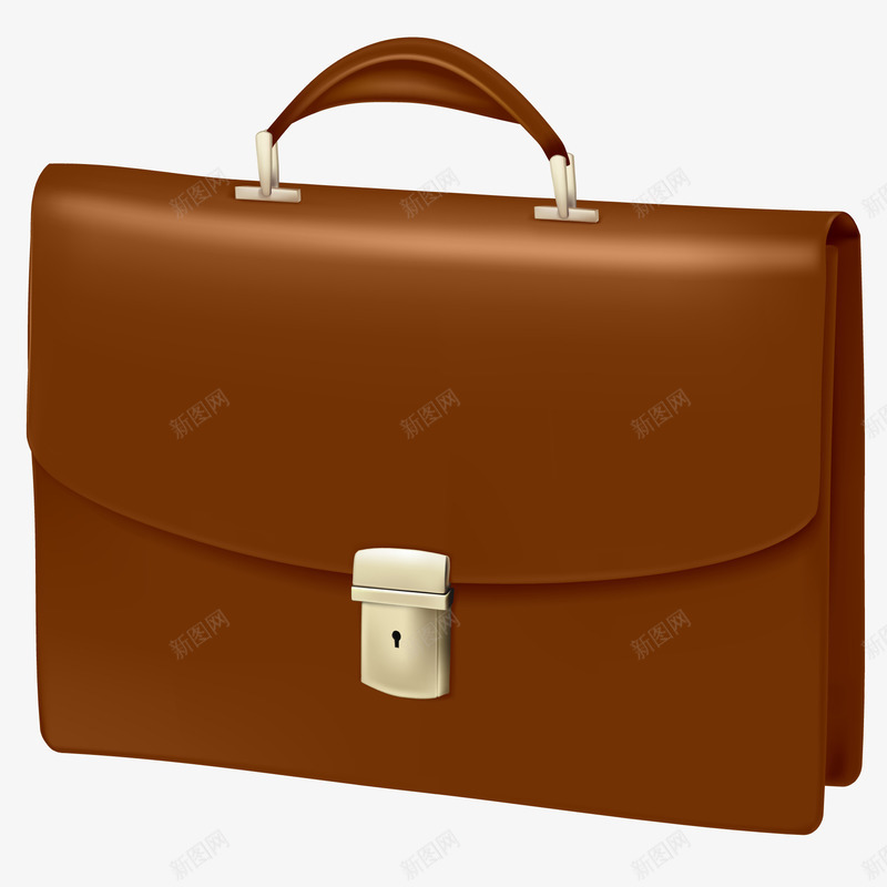 卡通公文包矢量图ai免抠素材_88icon https://88icon.com 上班 公文包 办公 卡通 棕色 白领 矢量图