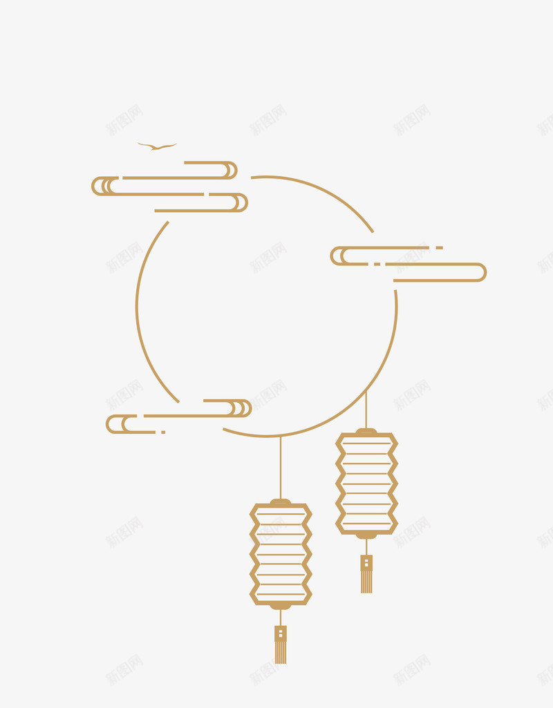 中国风线性png免抠素材_88icon https://88icon.com 传统灯笼 传统节日模板 古风 平面 美术作品 艺术作品