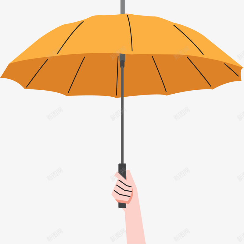 下雨天手拿雨伞海报矢量图ai免抠素材_88icon https://88icon.com 下雨天 下雨打伞 手拿雨伞 矢量png 雨伞 黄色雨伞 矢量图