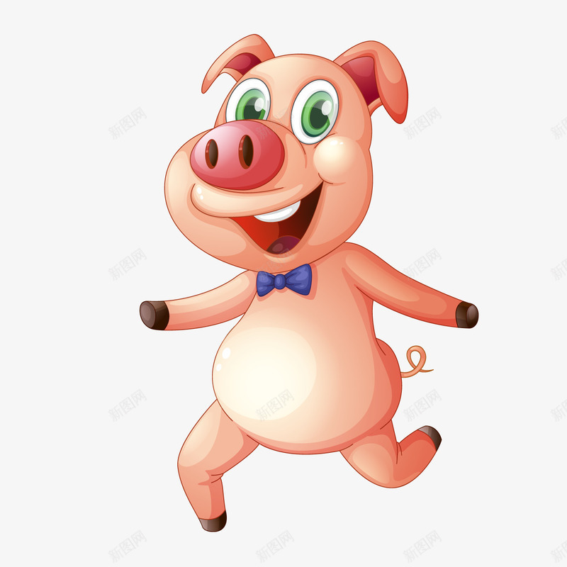 彩色奔跑的小猪元素矢量图ai免抠素材_88icon https://88icon.com 2019 光泽 卡通 奔跑 小猪 彩色 插画 查看 眼睛 矢量图