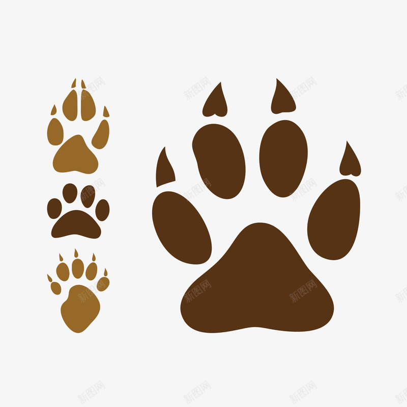 棕色卡通狗掌印png免抠素材_88icon https://88icon.com 卡通 可爱 宠物狗 小狗狗爪 棕色 狗掌印 狗爪