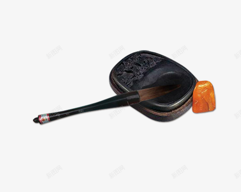 笔砚png免抠素材_88icon https://88icon.com 印章 毛笔 笔 笔砚