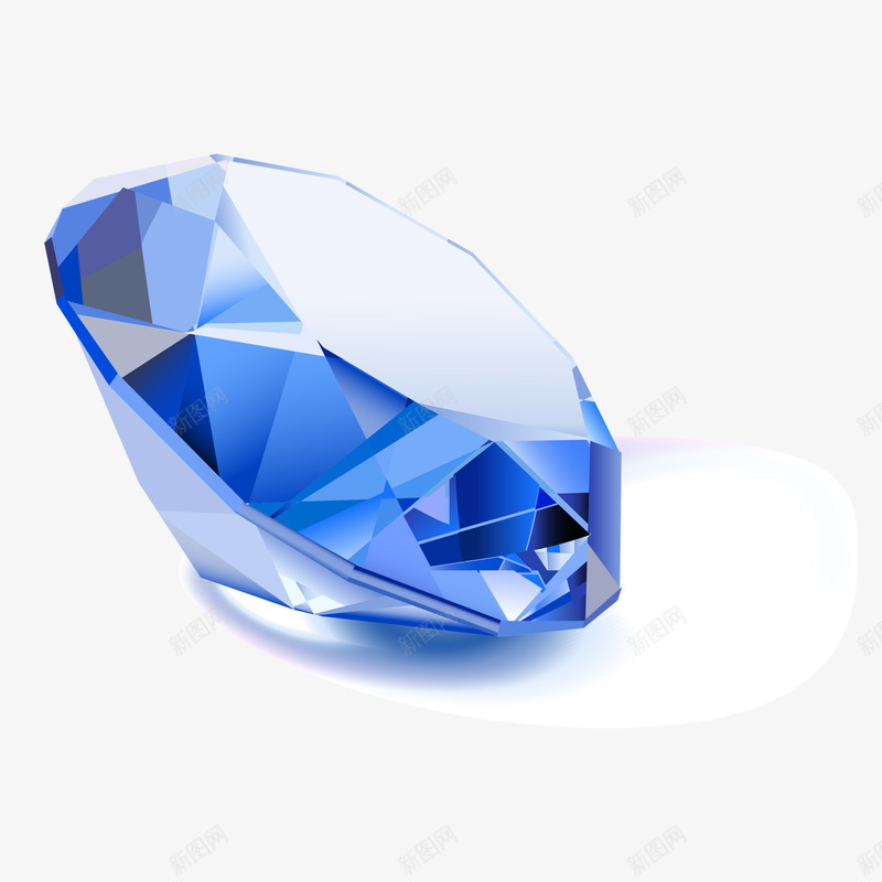 蓝色钻石星星矢量图ai免抠素材_88icon https://88icon.com 发光 奢华 带阴影 恒久流传 珍贵 立体 蓝色 钻石 钻石星星 矢量图