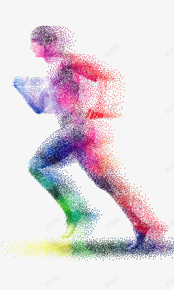 颗粒状奔跑人物形象png免抠素材_88icon https://88icon.com 颗粒状奔跑人物形象