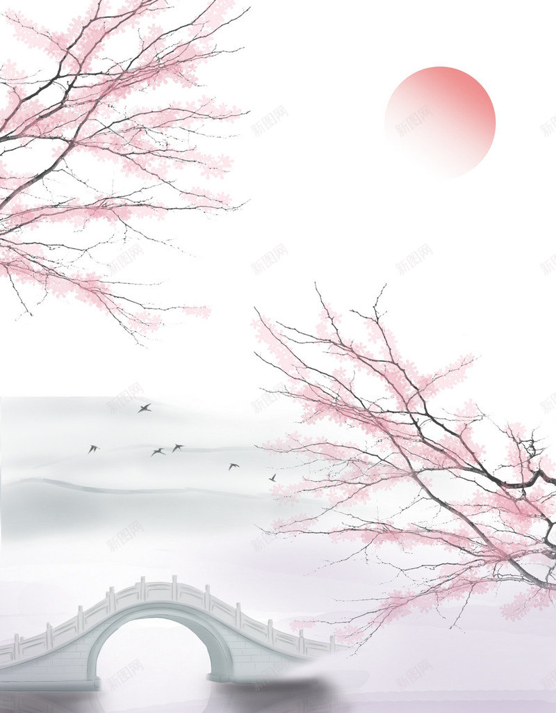 清新淡雅古风背景15png免抠素材_88icon https://88icon.com 古风 淡雅 清新 背景