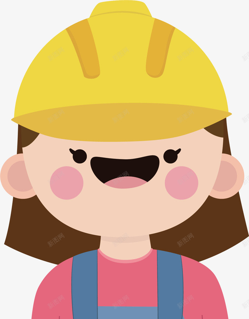 卡通穿工作服的女士人物矢量图ai免抠素材_88icon https://88icon.com 商务 女士人物 安全帽 工作帽 工作者 建设 施工员 穿工作服 矢量图