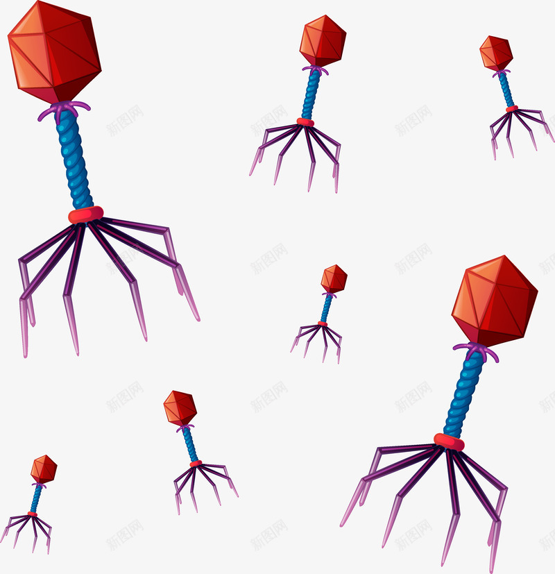 卡通医学病毒矢量图ai免抠素材_88icon https://88icon.com 医学 医疗 卡通 小病毒 微生物 生物 病毒 细胞 细菌 虫 设计 长虫 矢量图