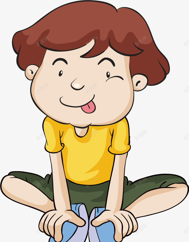 卡通玩男孩2矢量图ai免抠素材_88icon https://88icon.com 人物 卡通男孩 矢量男孩 馋嘴 矢量图