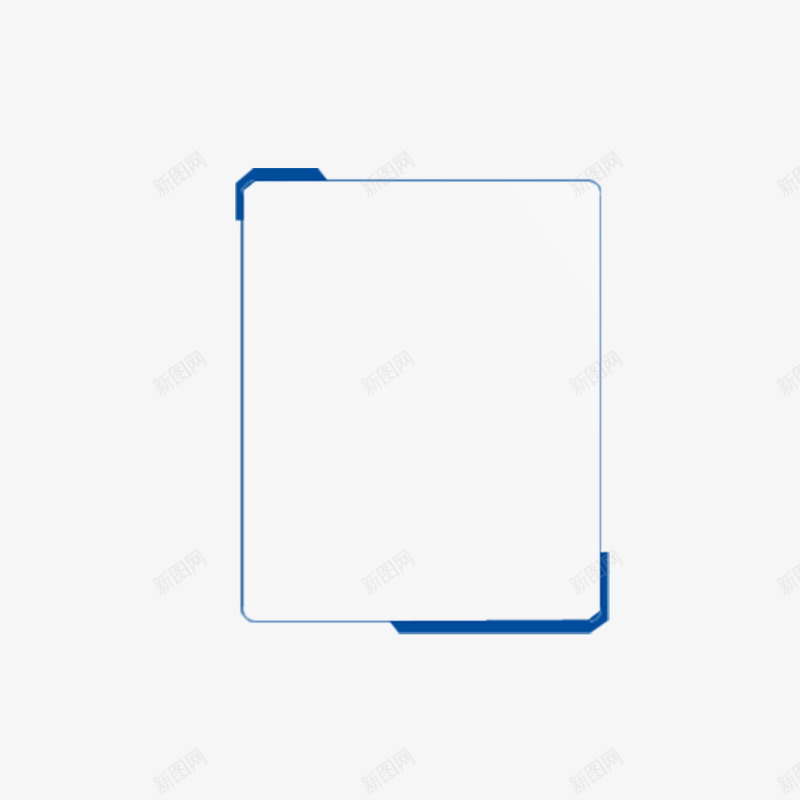 蓝色科技边框png免抠素材_88icon https://88icon.com 新图网 框架图案 框框 现代科技边框 直播边框 直播间边框 矩形 科技 科技感框 简约 蓝框 蓝色框框 蓝色科幻 边框