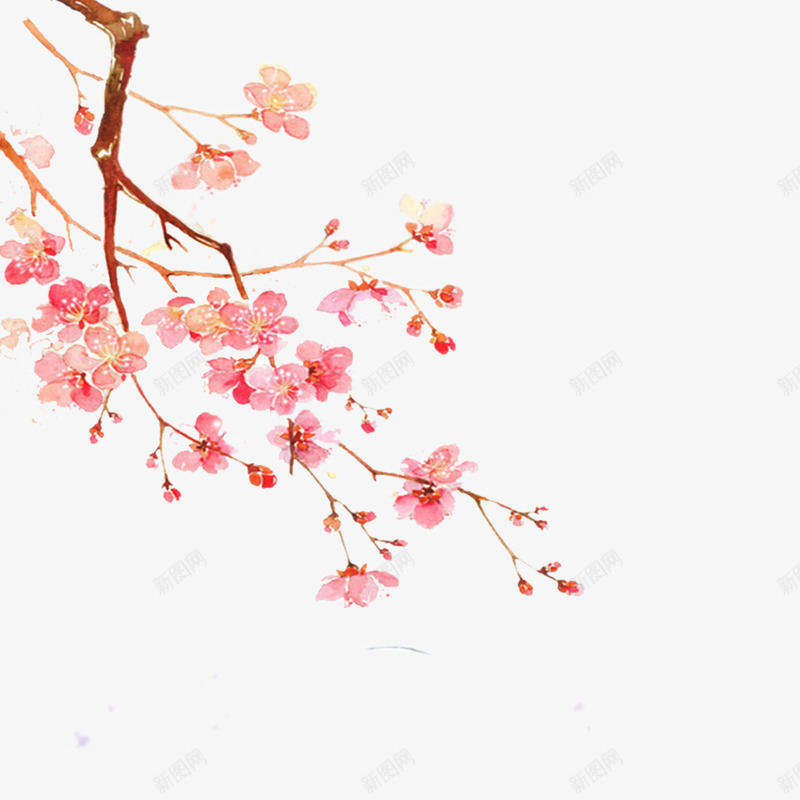 粉色梅花水墨png免抠素材_88icon https://88icon.com 单朵玫瑰花png素材 图形框 图形框框 墨水框 水墨方框边 淡雅水墨背景 粉红色花朵 粉色梅花水墨 花中君子 花芯花蕊 高清花朵png