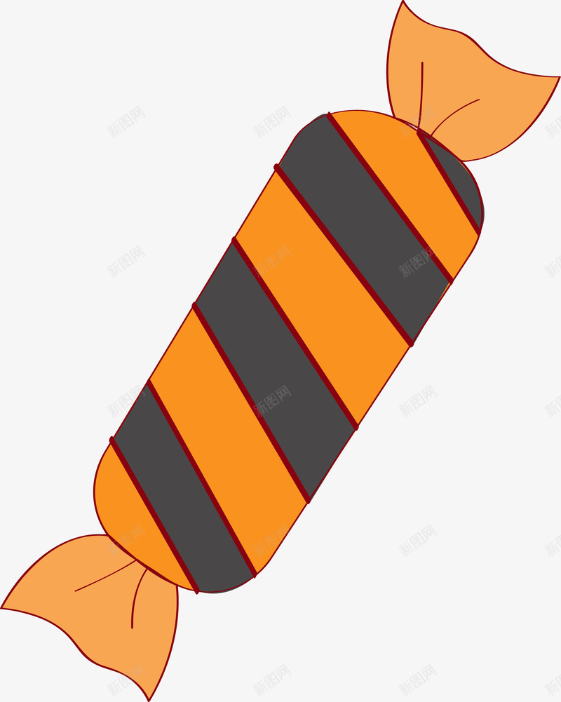 手绘卡通条纹包装纸糖果png免抠素材_88icon https://88icon.com 手绘甜点 手绘糖果 手绘美食 手绘食物 甜品 甜点 甜食 矢量糖果 糖 糖果 零食