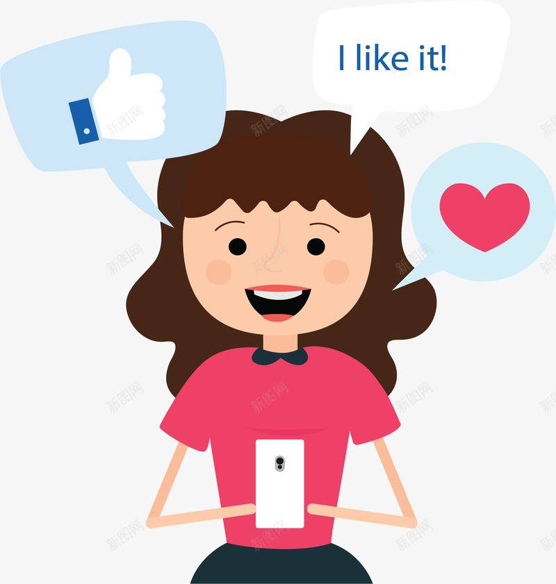 玩手机刷社交圈的人矢量图ai免抠素材_88icon https://88icon.com 刷朋友圈 朋友圈 玩手机 玩手机的人 矢量png 社交圈 矢量图