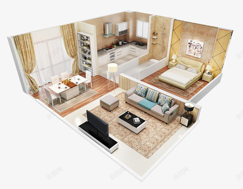 房子装修图png免抠素材_88icon https://88icon.com 室内效果 室内装修 家具 家居 户型图 房子 效果 沙 装饰
