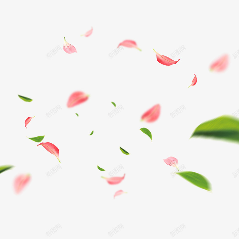 粉色桃花花瓣元素png免抠素材_88icon https://88icon.com 一地花瓣 散落 桃花 粉色 绿叶 绿色 花卉 花瓣 飘散