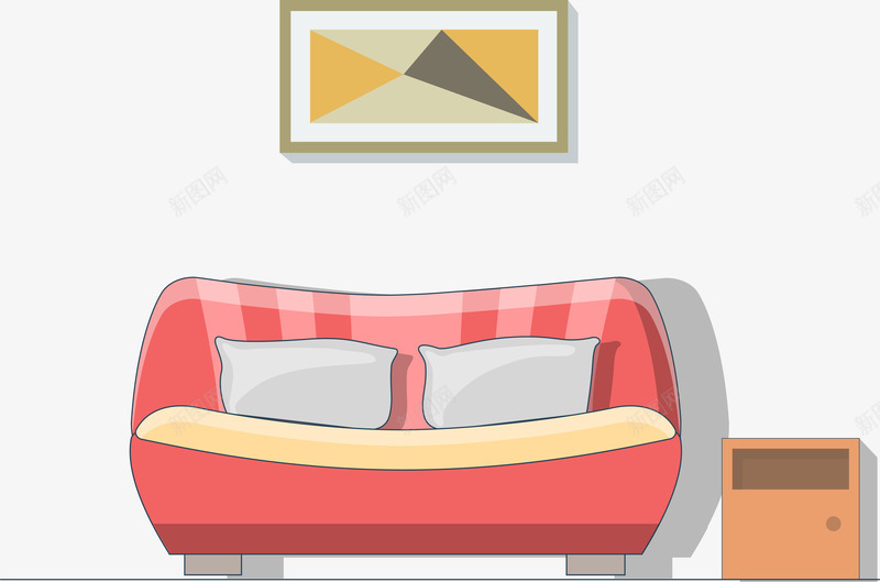 沙发壁画和柜子卡通图png免抠素材_88icon https://88icon.com 卡通 壁画 家具 家居用品 柜子 沙发座椅 装修