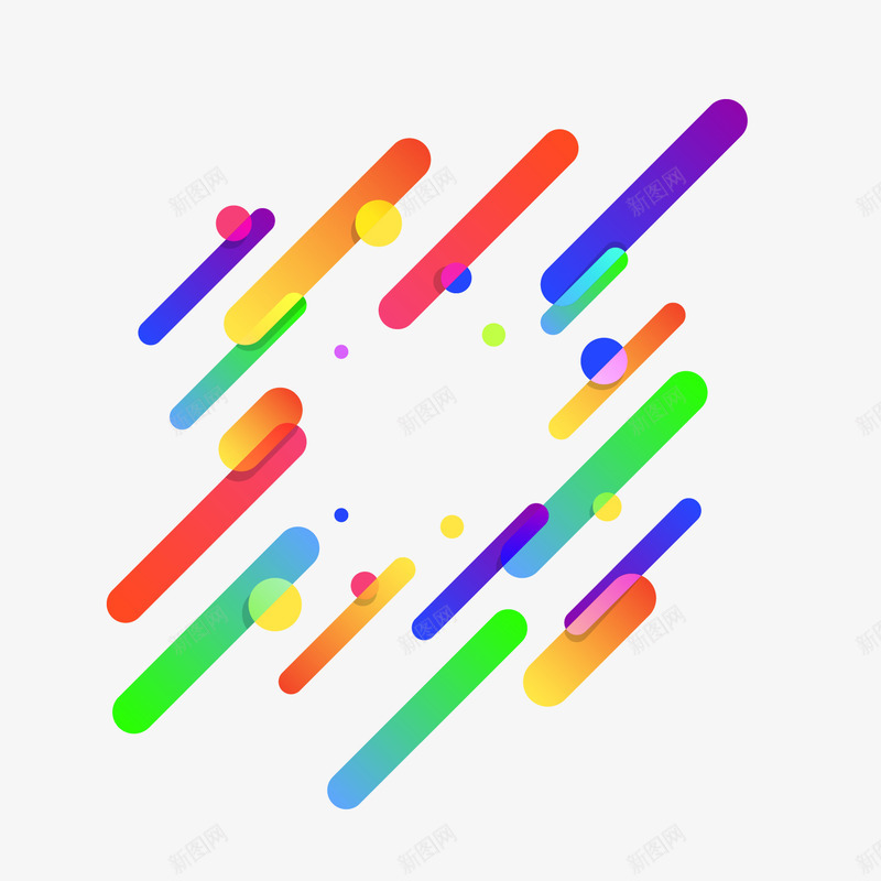 时尚潮流多彩点线面png免抠素材_88icon https://88icon.com 不规则几何 条纹 活动 漂浮 电商促销 背景装饰